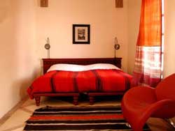 Chambre avec decoration bèrbère maisons hôtes marrakech Riad Amira