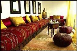 Salon du Riad maison d'hôtes marrakech Dar Jamila