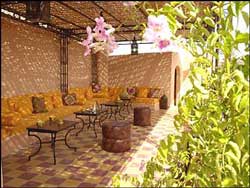 Terrasse Du riad Marrakech maison d'hotes Riad Dar Rman